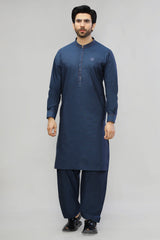 Blue Cotton Shalwar Kameez - Diners