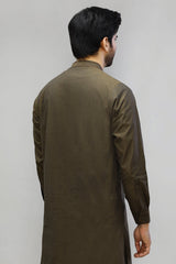 Brown Cotton Shalwar Kameez - Diners