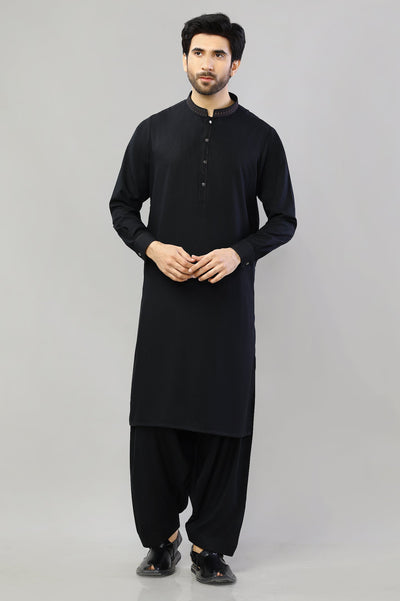 Black Wash & Wear Shalwar Kameez - Diners