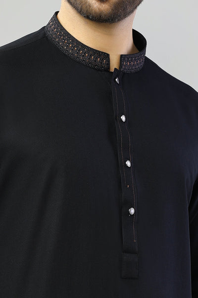 Black Wash & Wear Shalwar Kameez - Diners