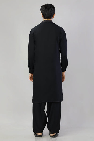 Black Wash & Wear Shalwar Kameez - Diners