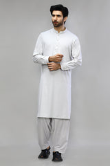 Light Grey Wash & Wear Shalwar Kameez - Diners