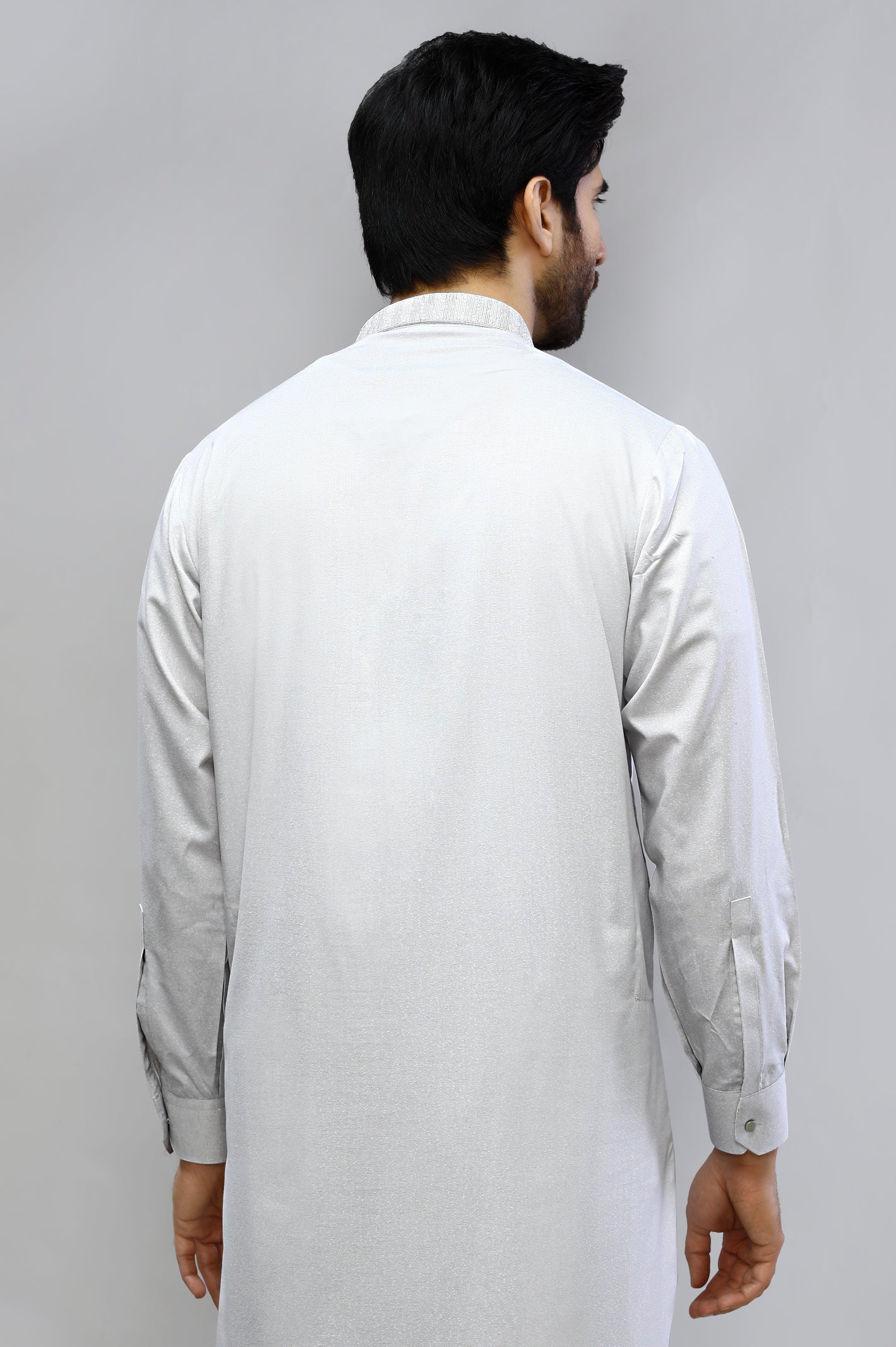 Light Grey Wash & Wear Shalwar Kameez - Diners