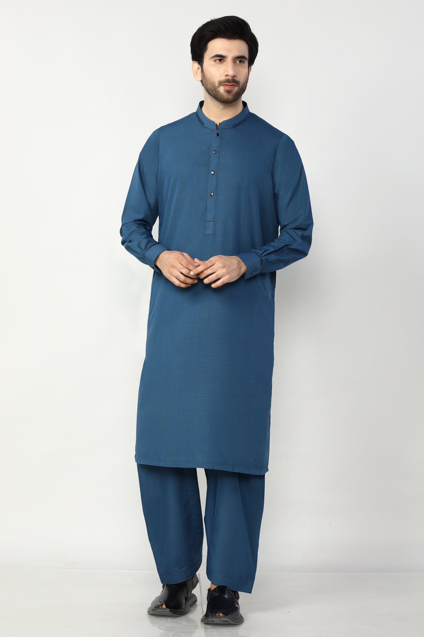 Blue Wash & Wear Shalwar Kameez - Diners