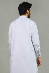 White Cotton Shalwar Kameez - Diners