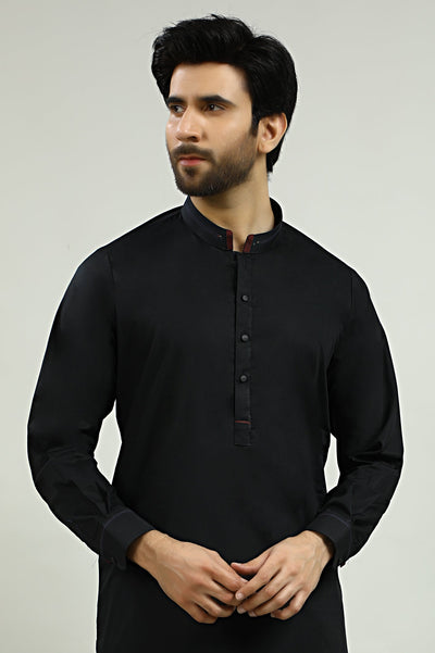 Black Cotton Shalwar Kameez - Diners