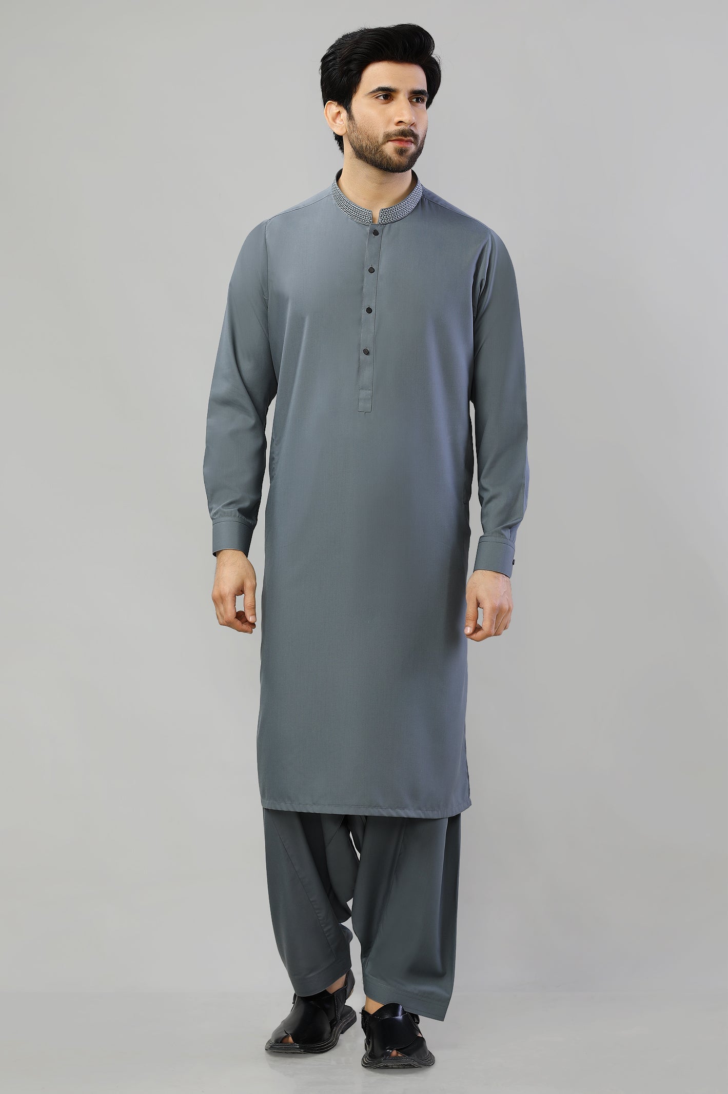 Grey Formal Shalwar Kameez - Diners