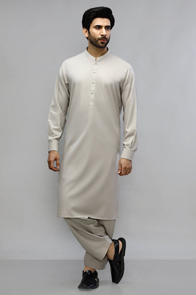 Beige Wash & Wear Shalwar Kameez - Diners