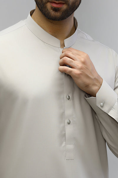 Beige Wash & Wear Shalwar Kameez - Diners