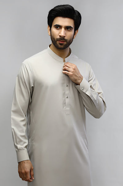 Beige Wash & Wear Shalwar Kameez - Diners