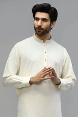 Cream Wash & Wear Shalwar Kameez - Diners
