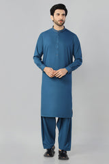Blue Wash & Wear Shalwar Kameez - Diners