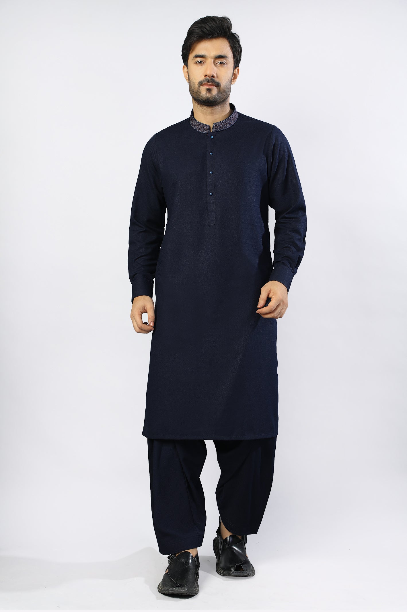 Dark Blue Shalwar Kameez – Diners Pakistan