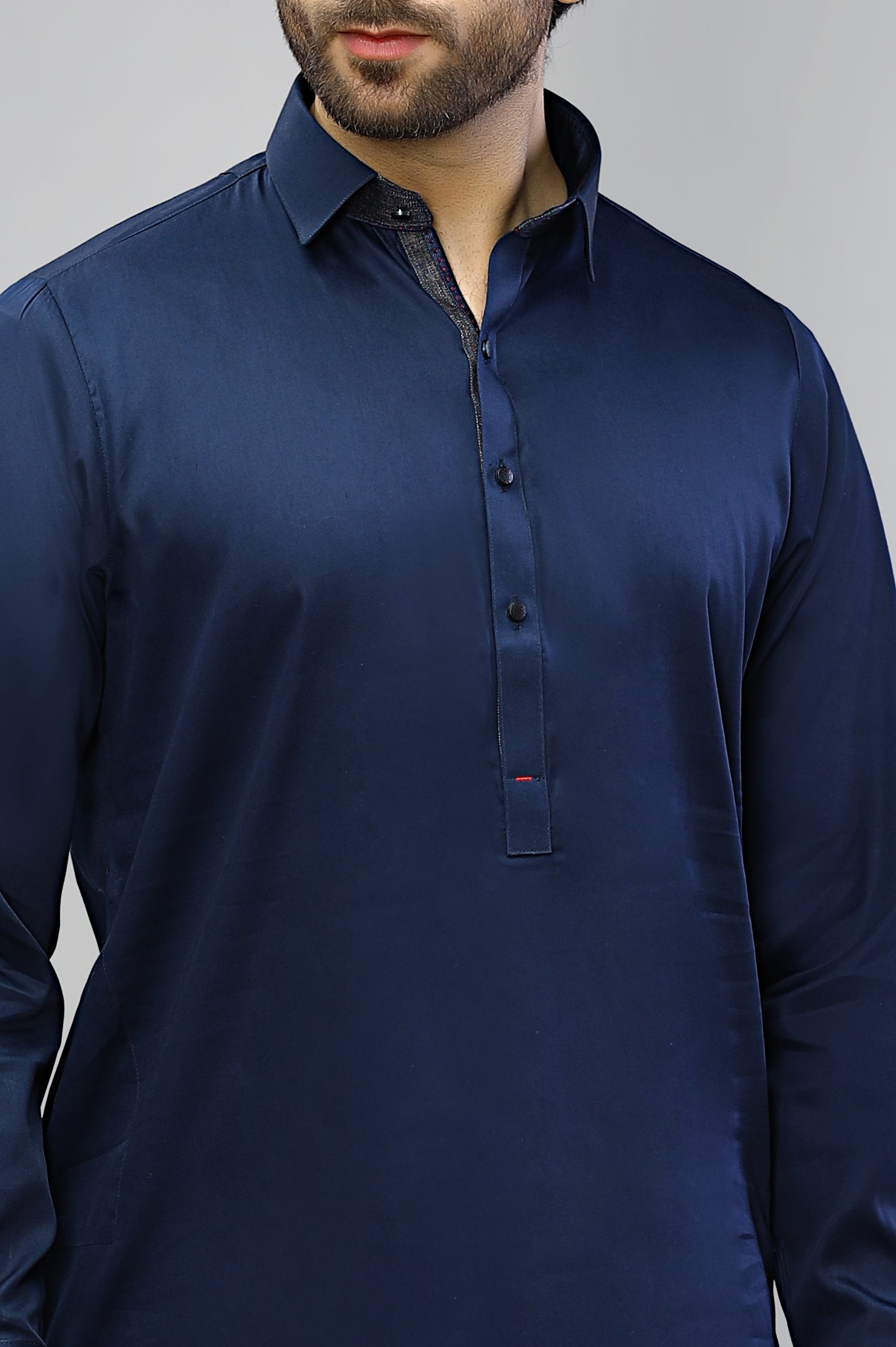 Navy Blue Wash & Wear Shalwar Kameez – Diners Pakistan