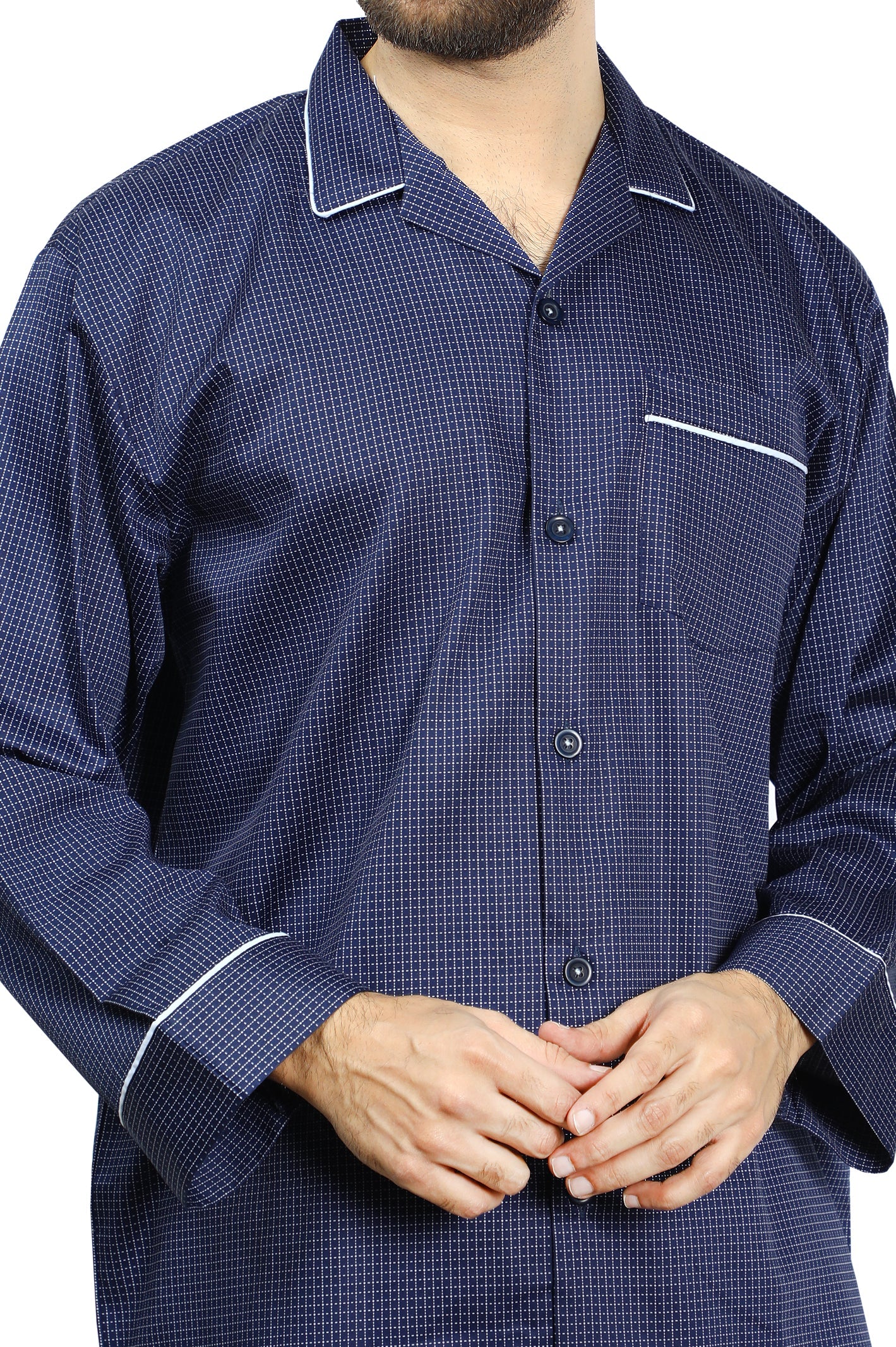 Diner's Night Suit for Men SKU: FNS001-N-BLUE - Diners