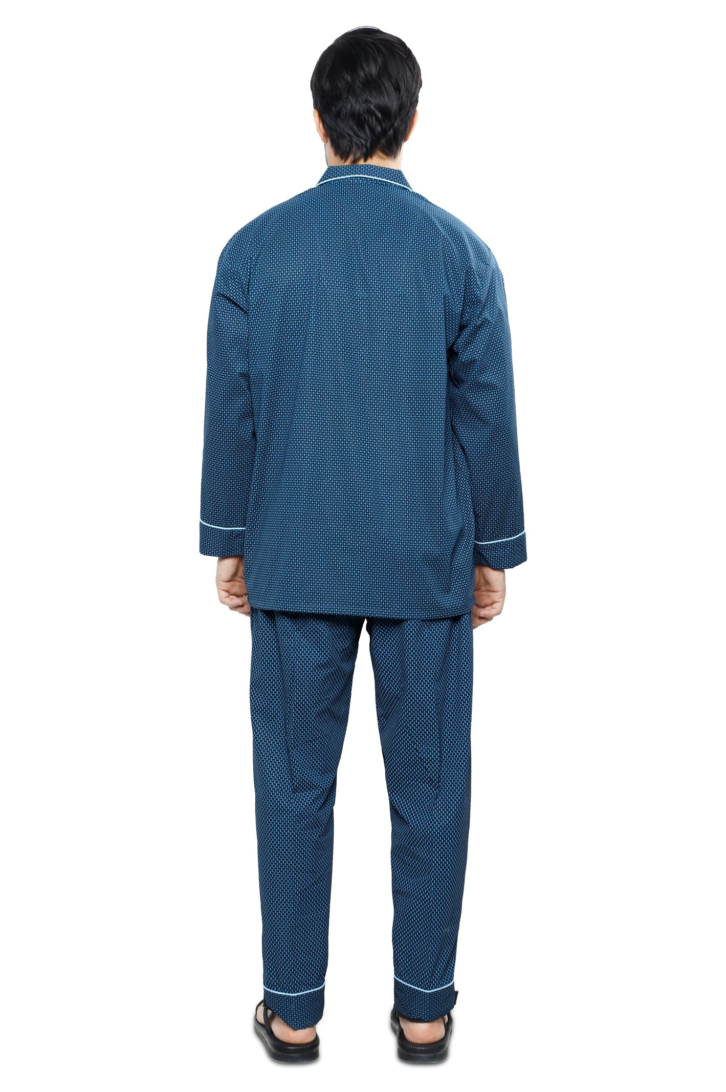 Diner's Night Suit for Men SKU: FNS010-TEAL - Diners