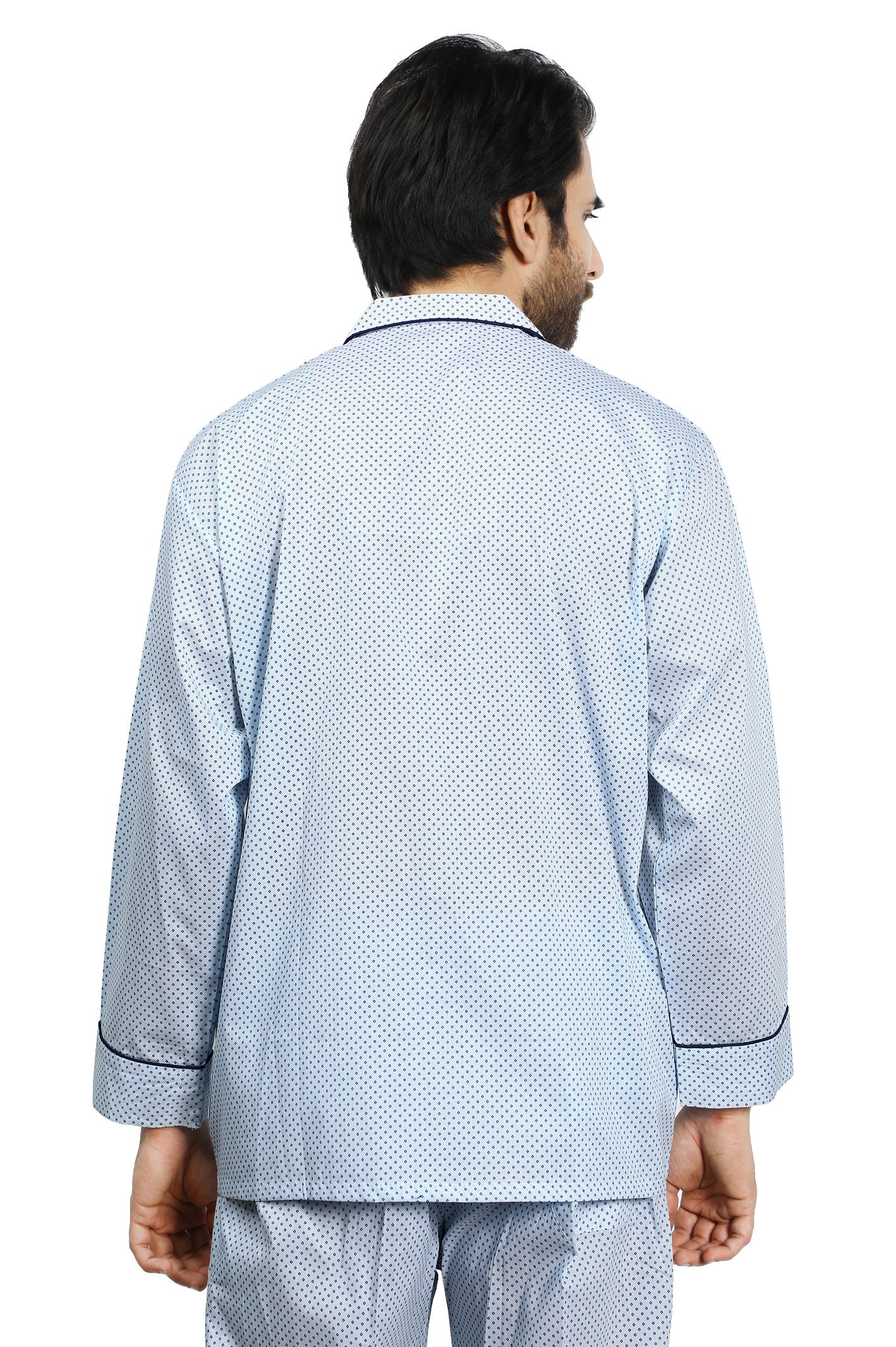 Diner's Night Suit for Men SKU: FNS011-SKY BLUE - Diners