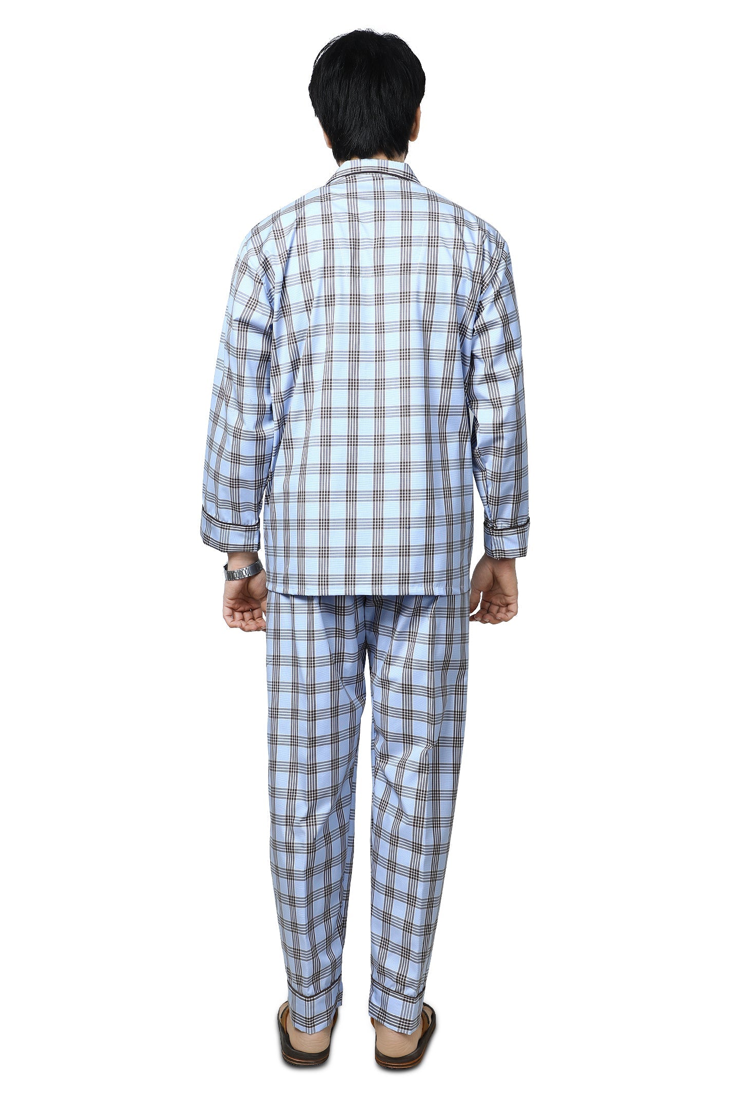 Diner's Night Suit for Men SKU: FNS014-L-BROWN - Diners