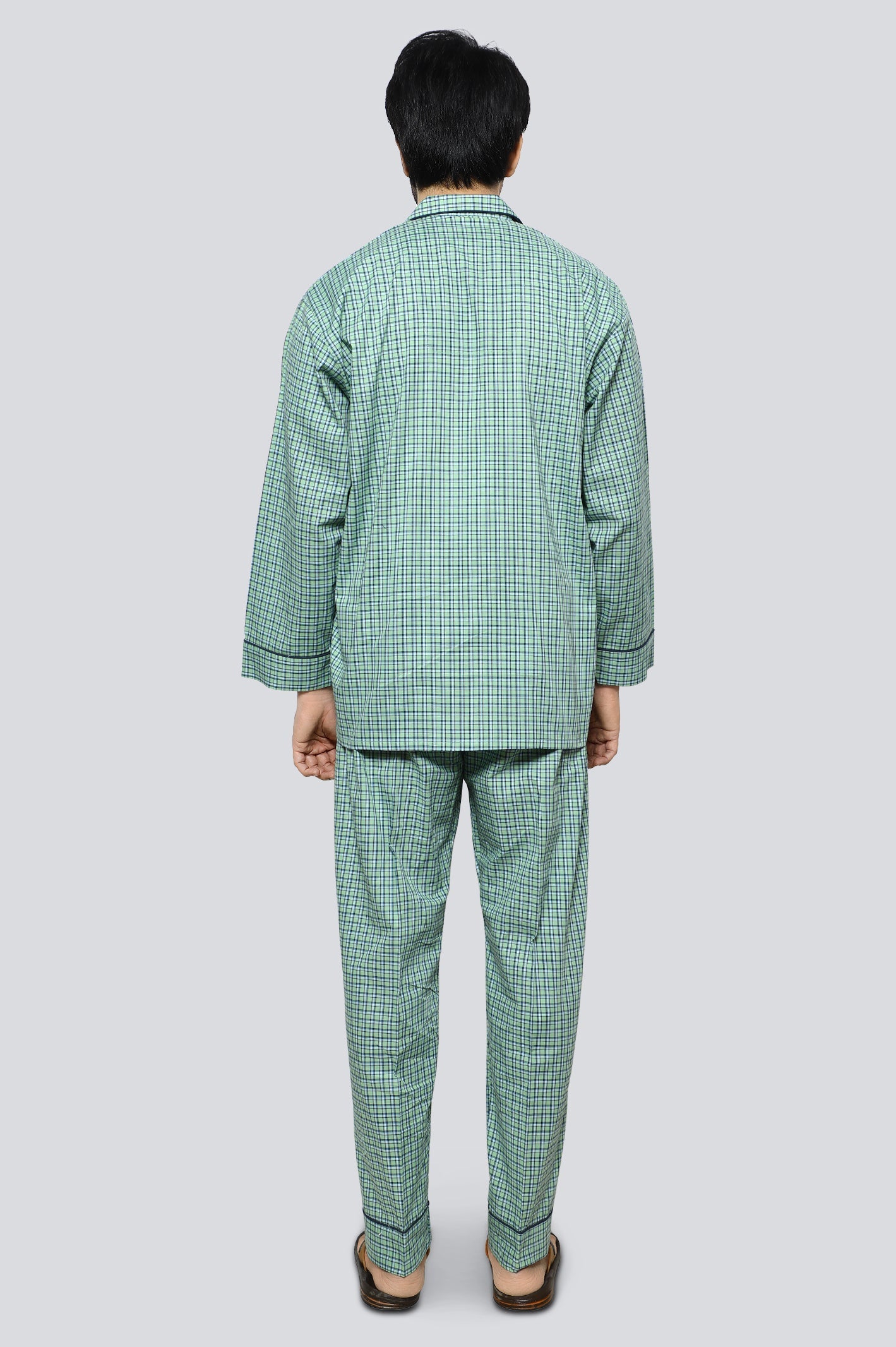 Diner's Night Suit for Men SKU: FNS020-GREEN - Diners