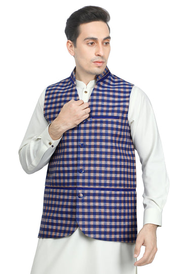 Waist coat For Men SKU: GA3136-ORANGE - Diners