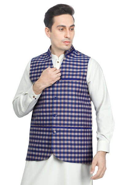 Waist coat For Men SKU: GA3136-ORANGE - Diners
