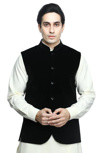 Waist coat For Men SKU: GA3417-BLACK - Diners
