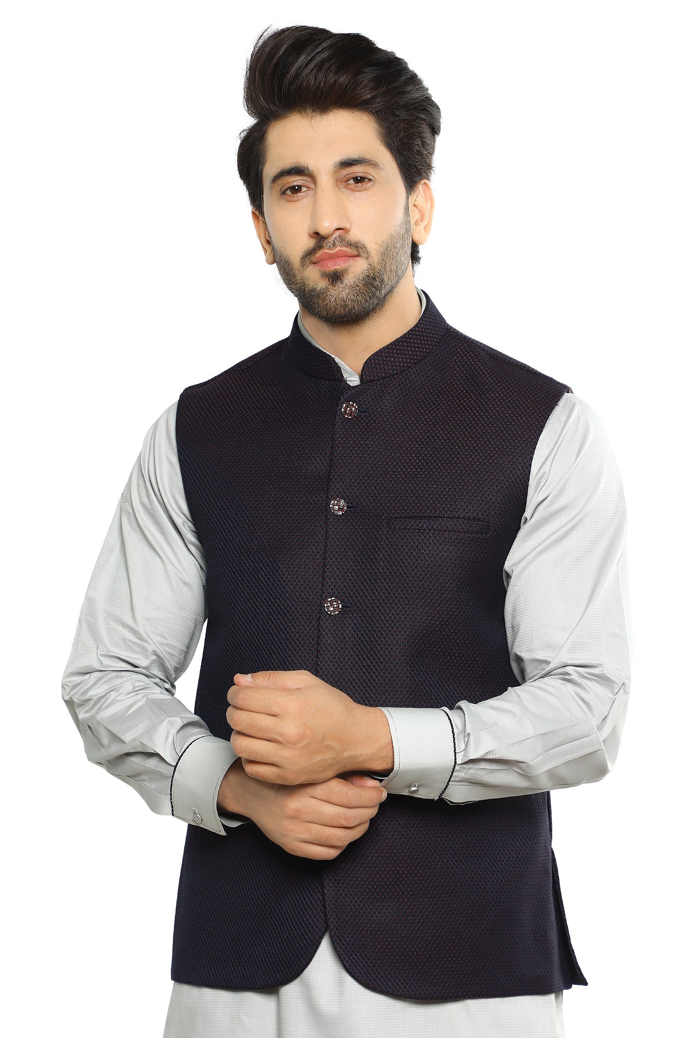 Waist coat For Men SKU: GA3494-D-PURPLE - Diners