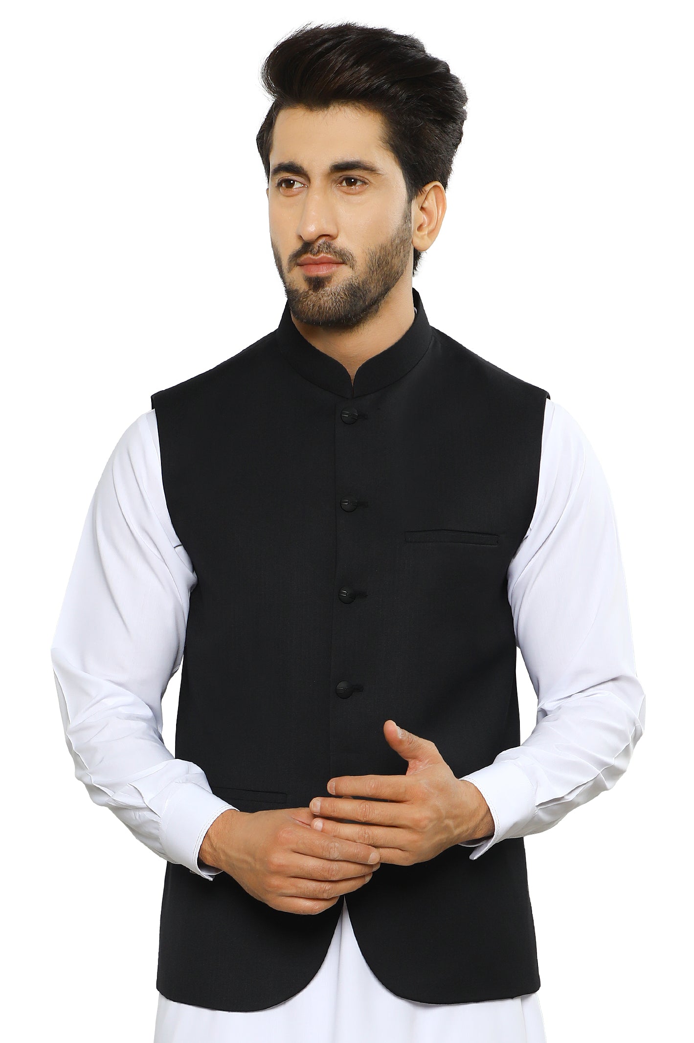 Waist coat For Men SKU: GA3505-BLACK - Diners