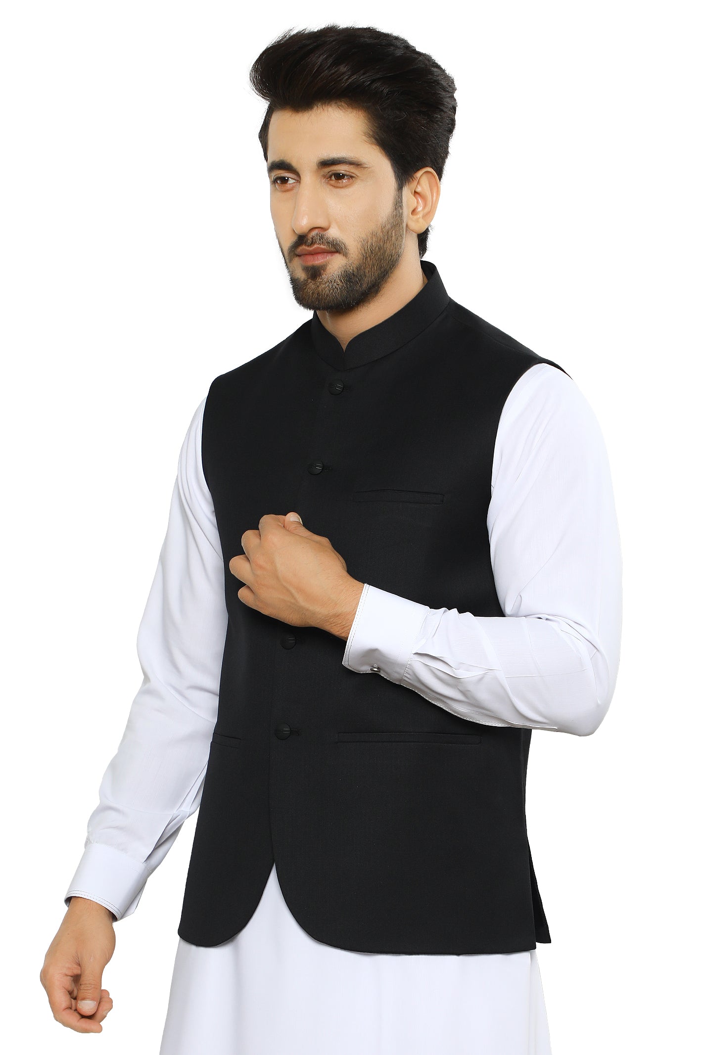 Waist coat For Men SKU: GA3505-BLACK - Diners