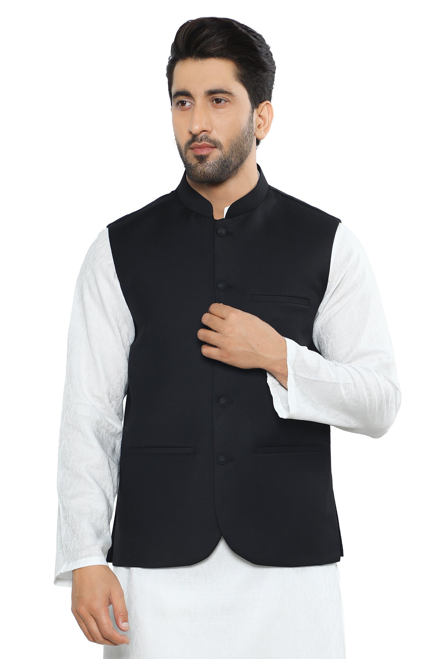 Waist coat For Men SKU: GA3506-BLACK - Diners