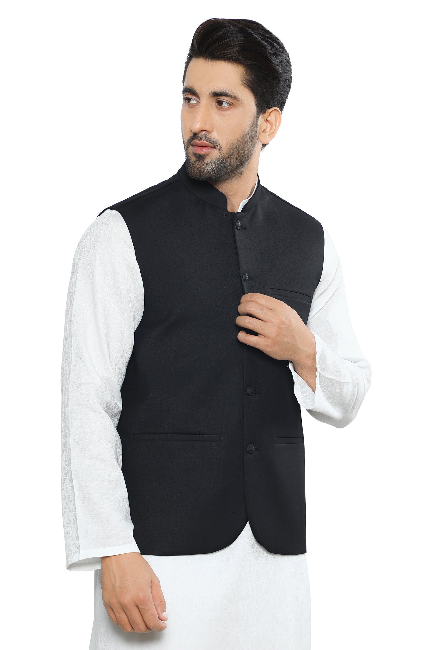Waist coat For Men SKU: GA3506-BLACK - Diners
