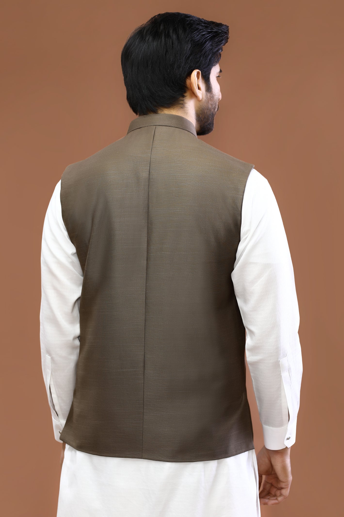 Light Brown Premium Waistcoat For Men - Diners
