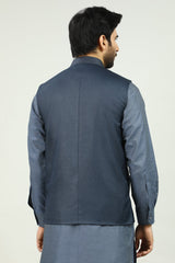 Blue Waistcoat For Men - Diners