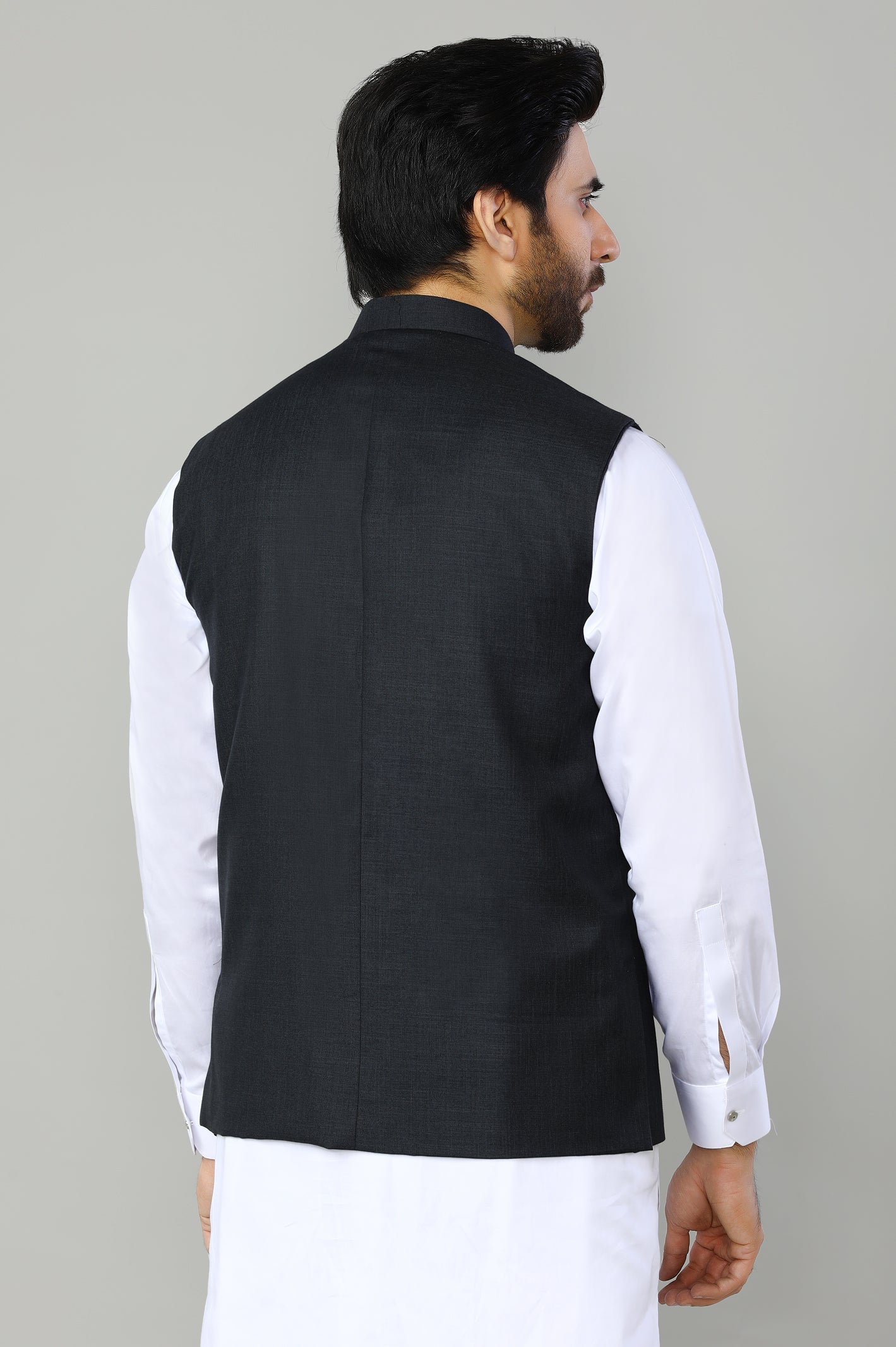 Charcoal Waistcoat For Men - Diners