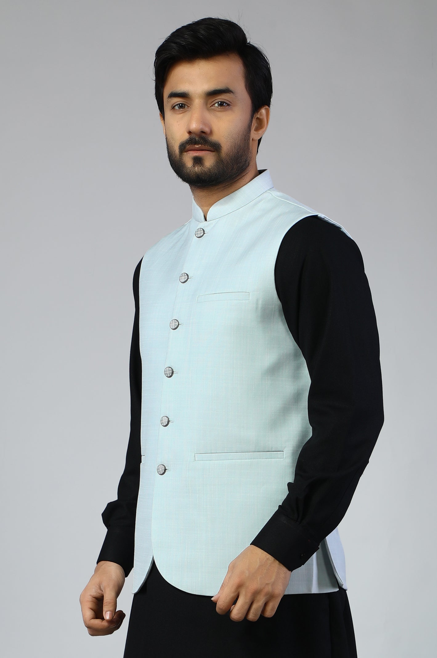 Sea Green Waist Coat – Diners Pakistan