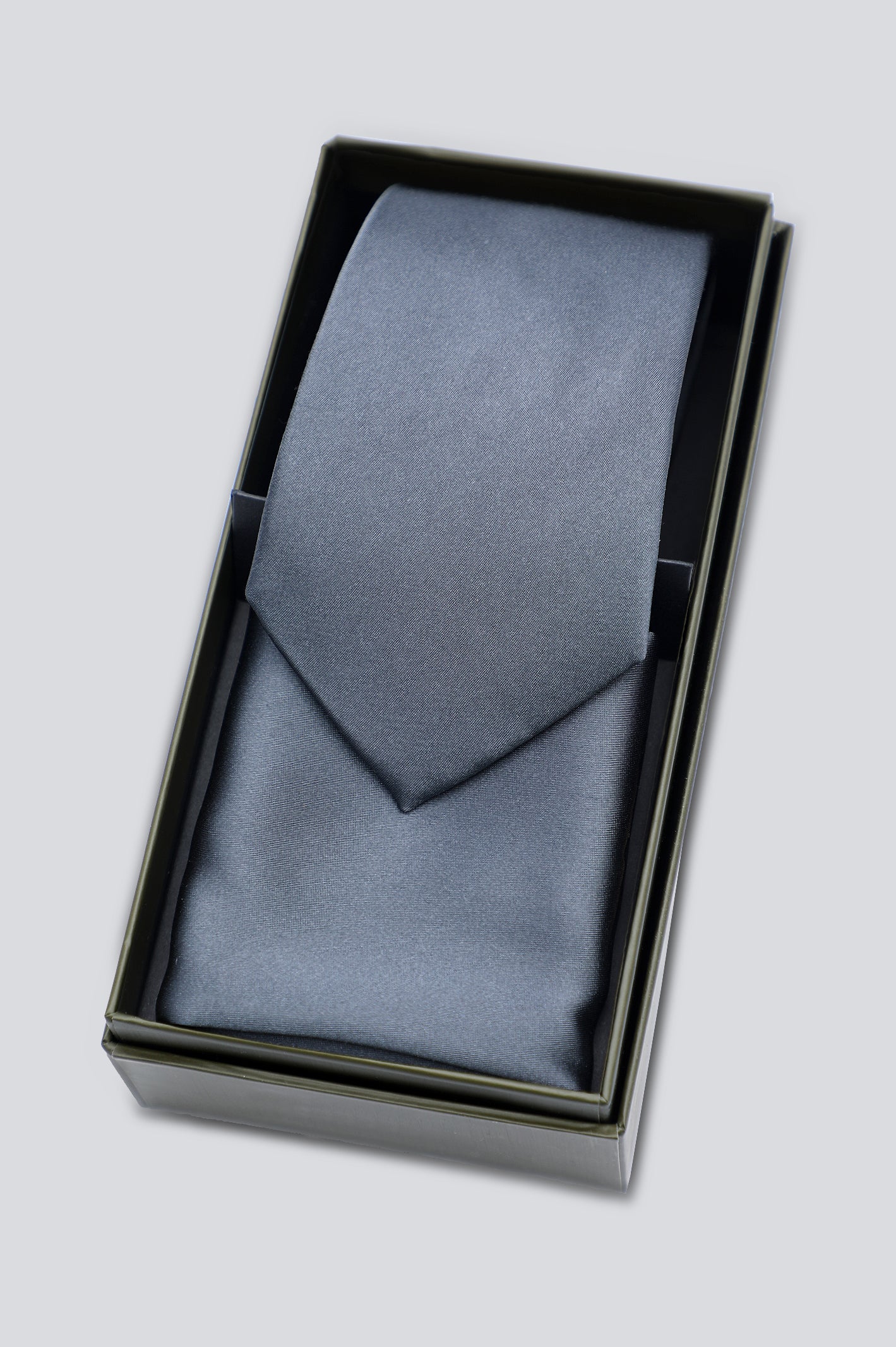 Grey Diner's Tie with Pocket Square - Diners