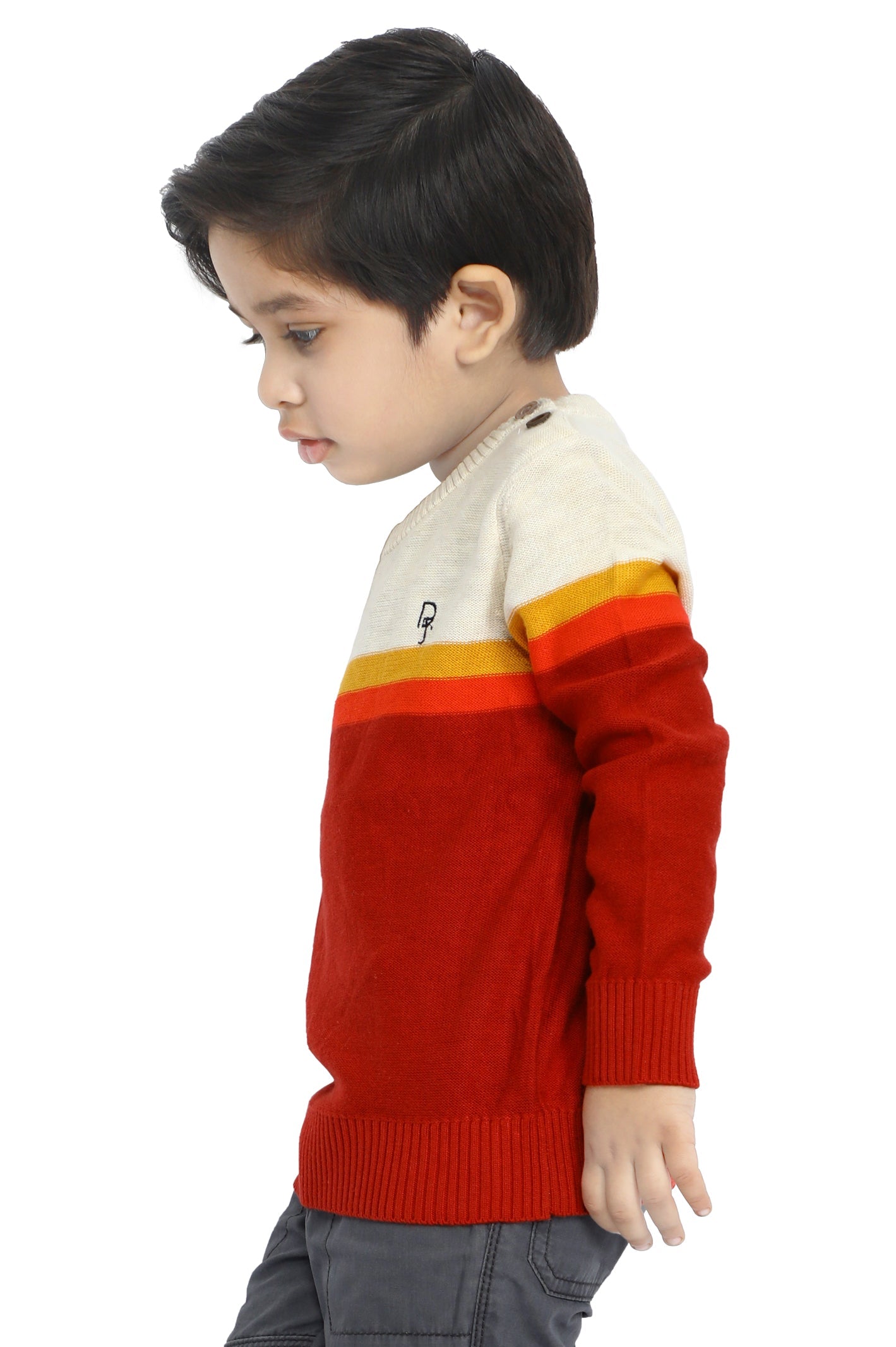 Boys Toddler Sweater In Rust SKU: IBE-0005-RUST - Diners