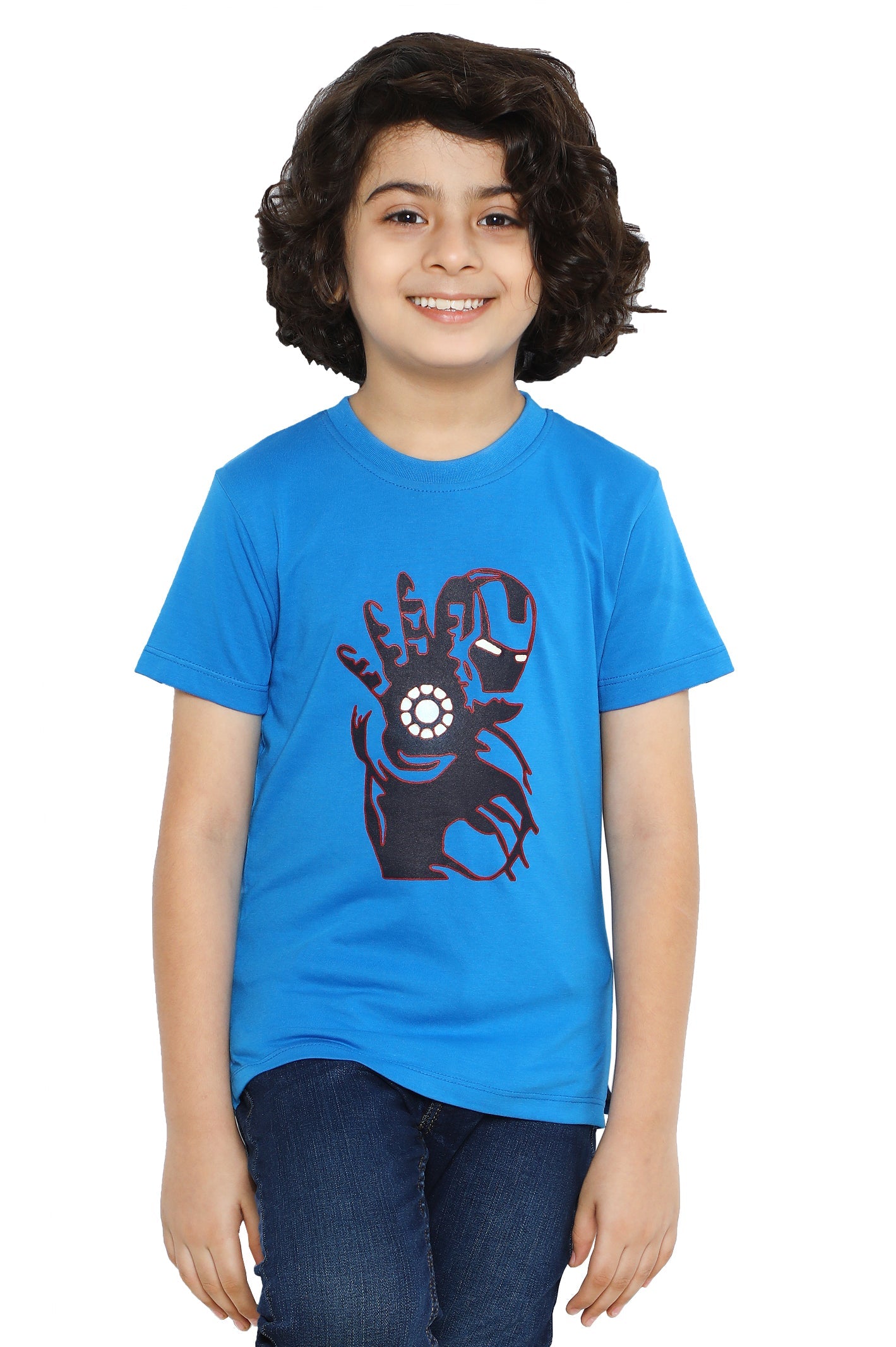 Boys Round Neck T-Shirt SKU: KBA-0372-BLUE - Diners
