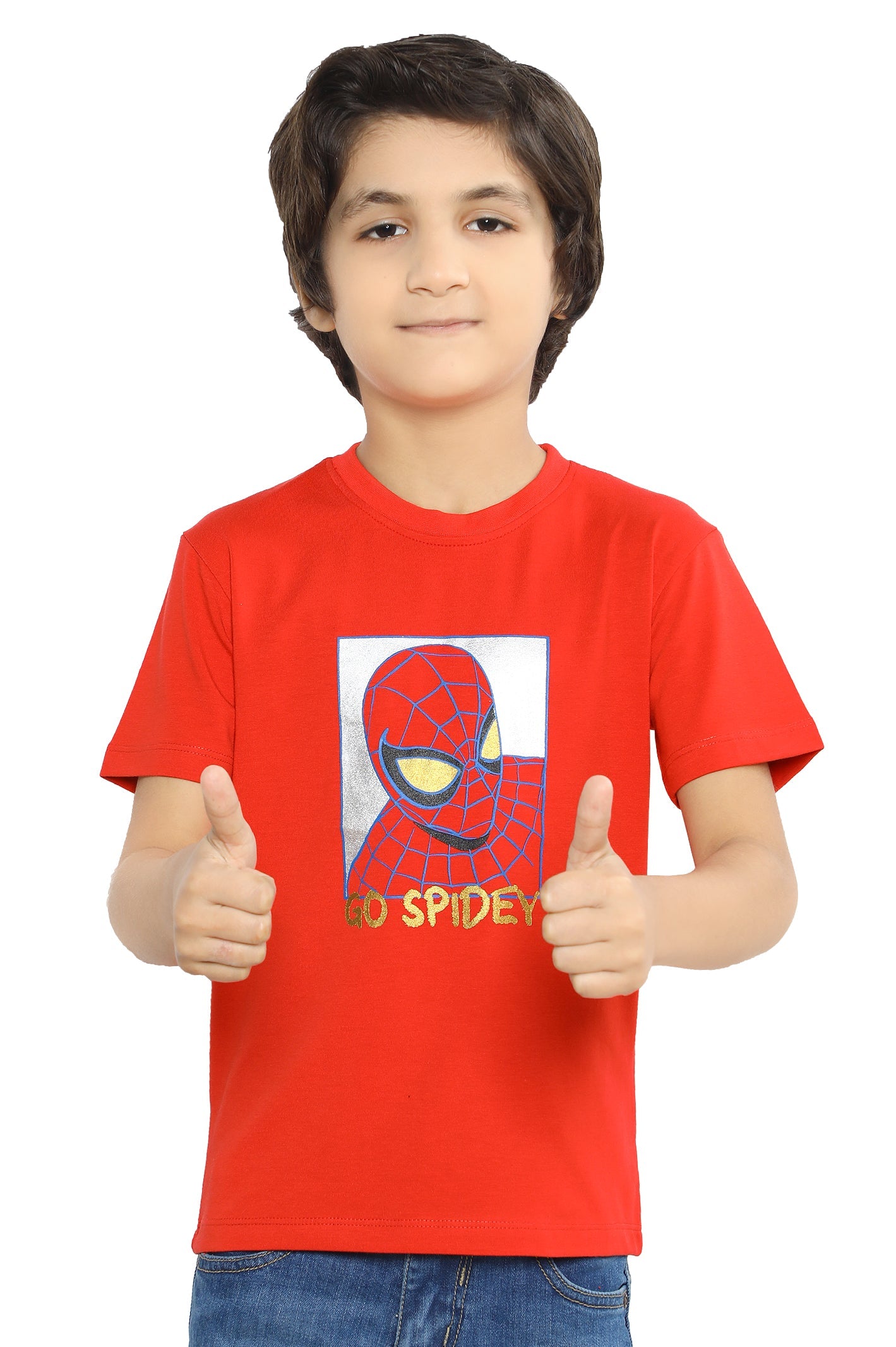 Boys Round Neck T-Shirt SKU: KBA-0437-RED - Diners