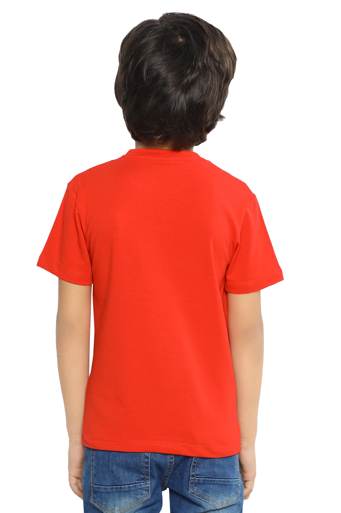 Boys Round Neck T-Shirt SKU: KBA-0437-RED - Diners