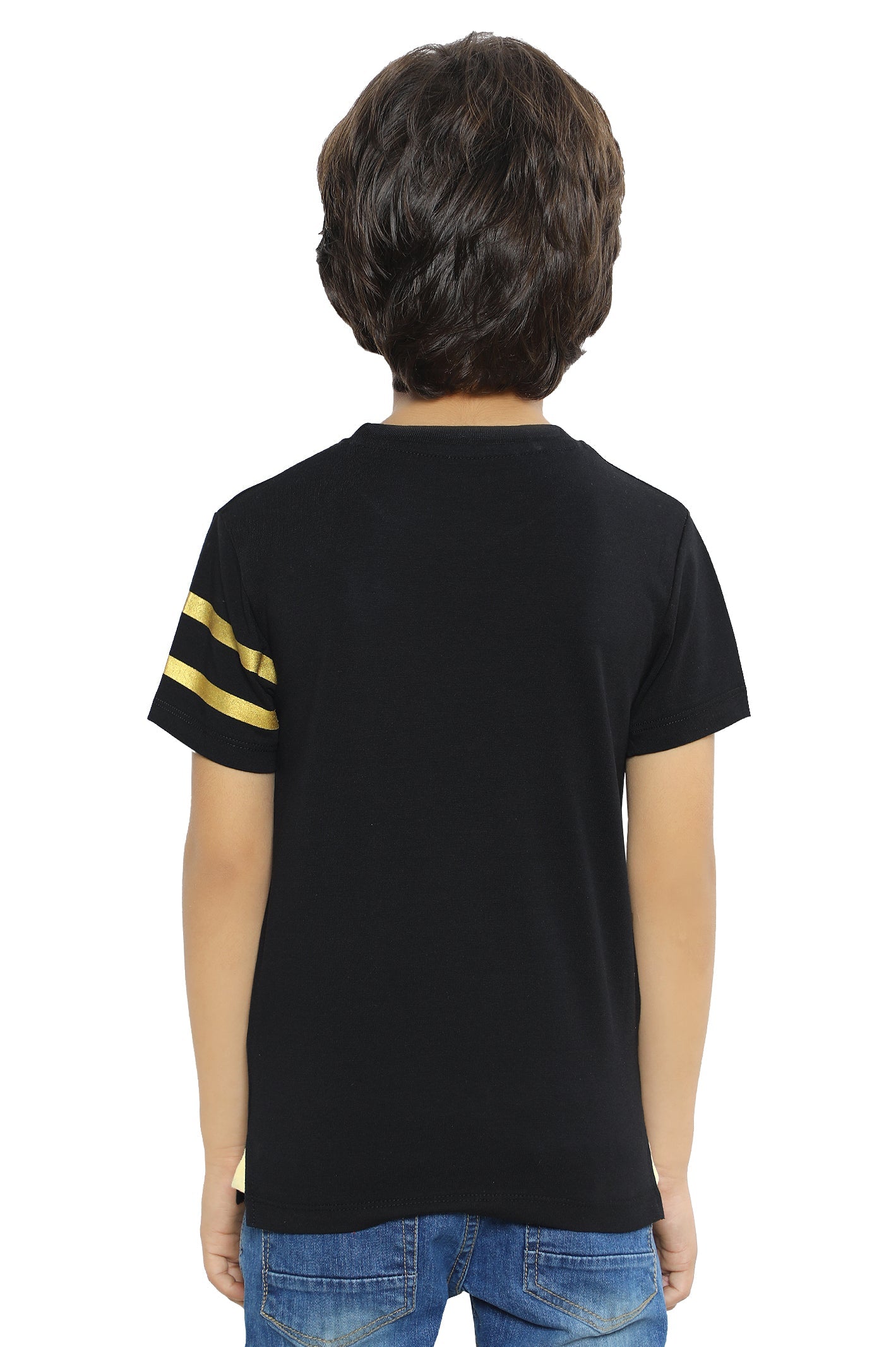 Boys Round Neck T-Shirt SKU: KBA-0440-BLACK - Diners