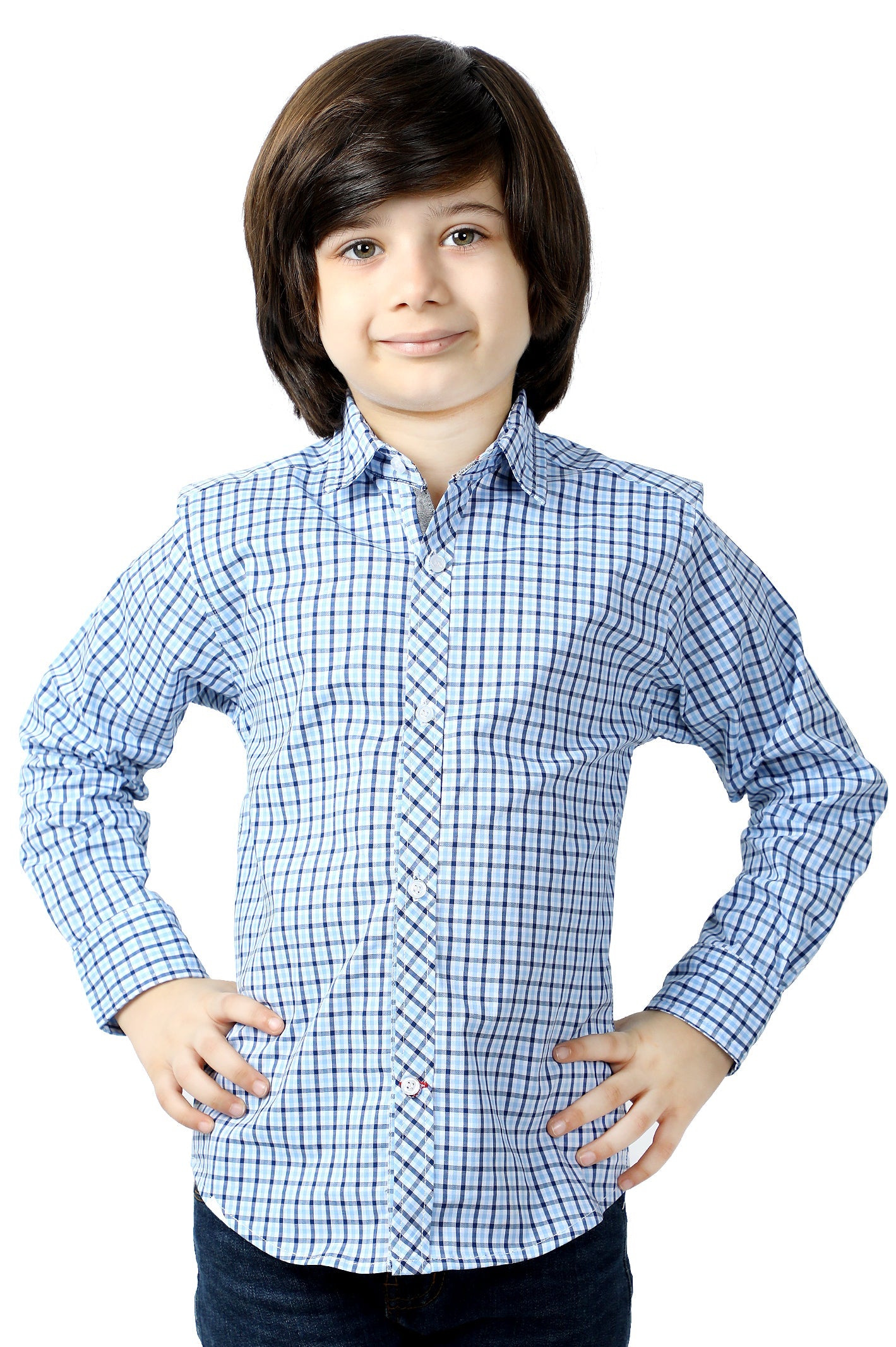 Boys Casual Shirt In White SKU: KBB-0352-WHITE - Diners
