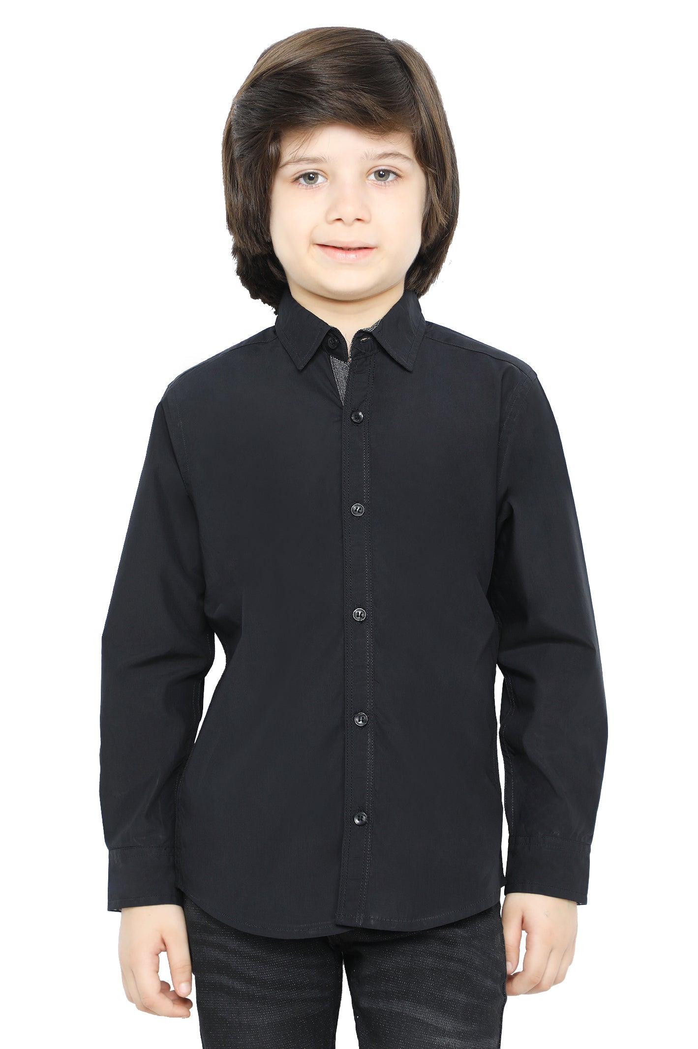 Boys Casual Shirt SKU: KBB-0463-BLACK - Diners