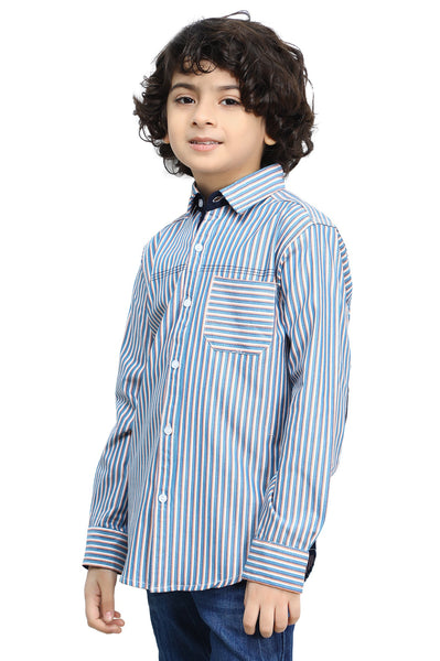 Green Stripe Casual Shirt