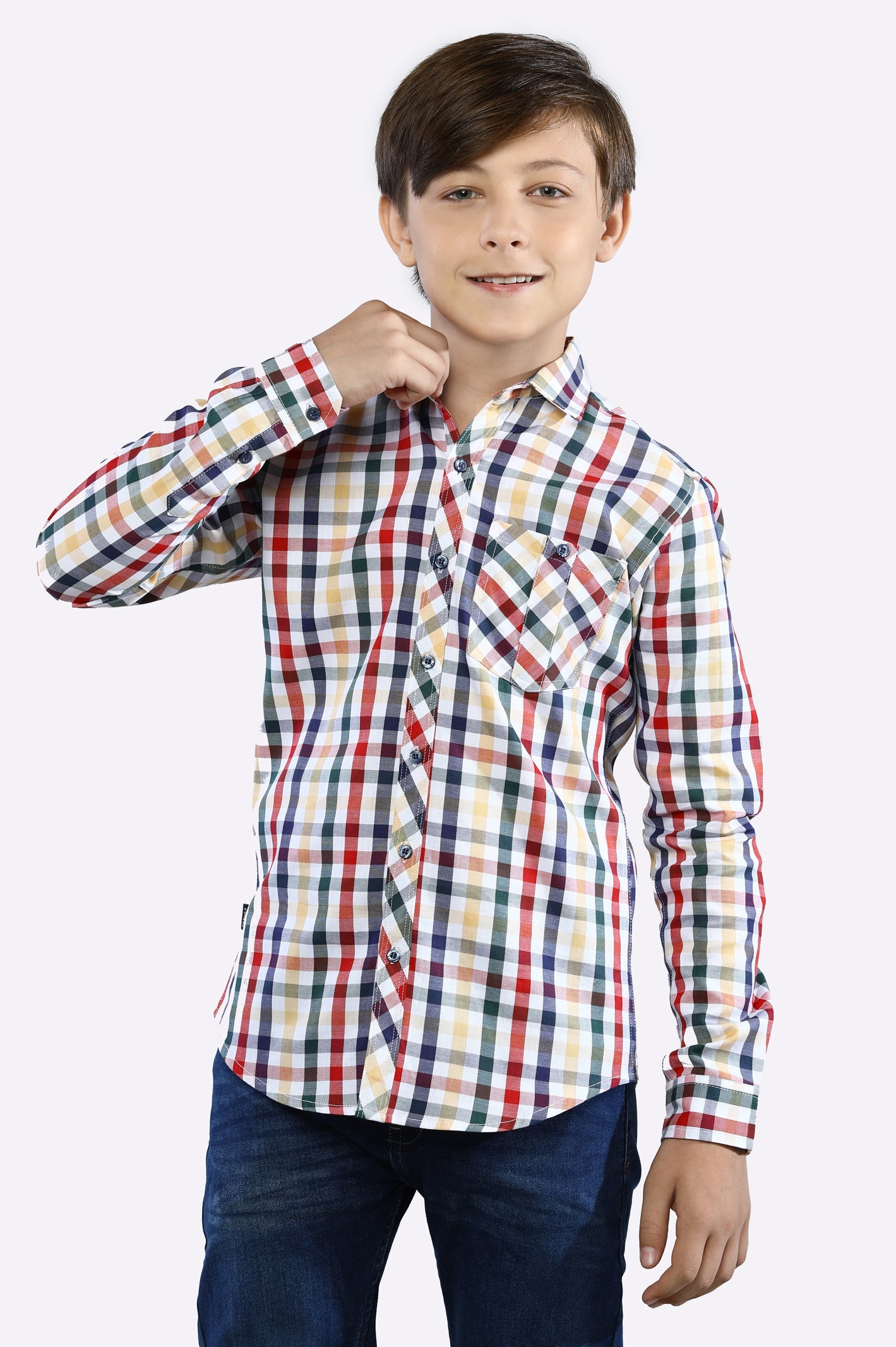 Multicolor Gingham Check Casual Shirt - Diners