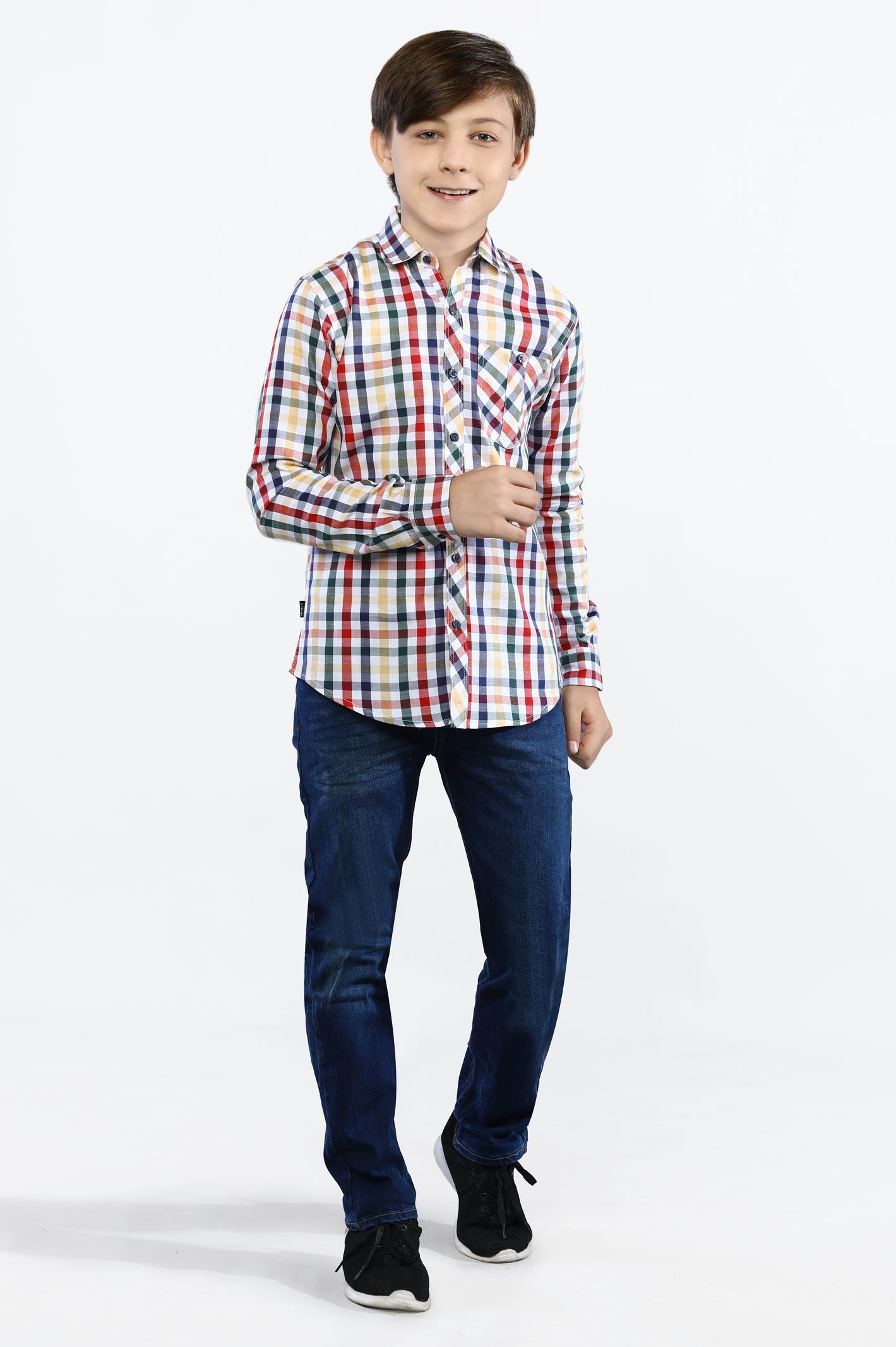 Multicolor Gingham Check Casual Shirt - Diners
