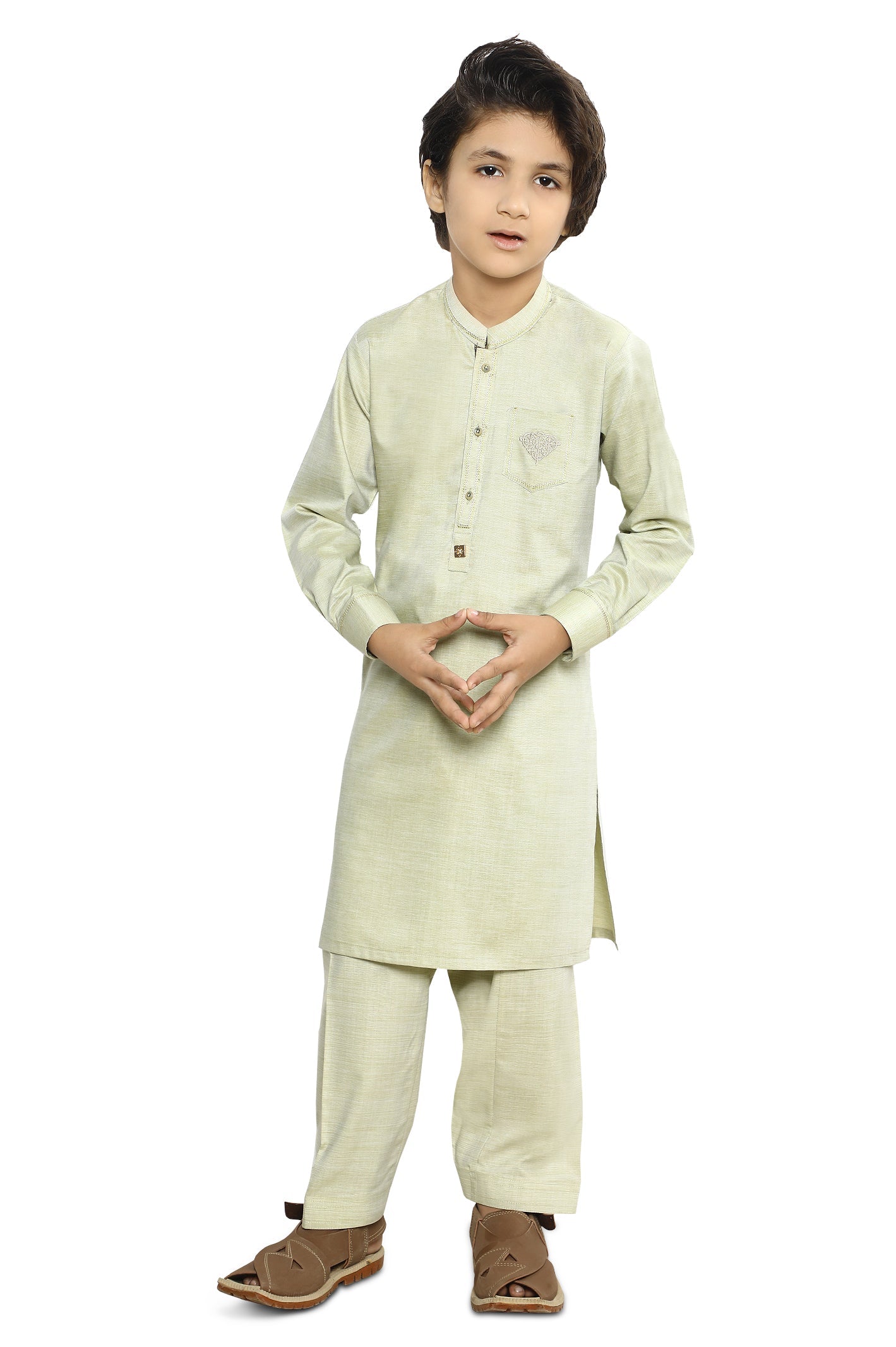 Boys Shalwar Suit SKU: KBH-0126-L-GREEN - Diners