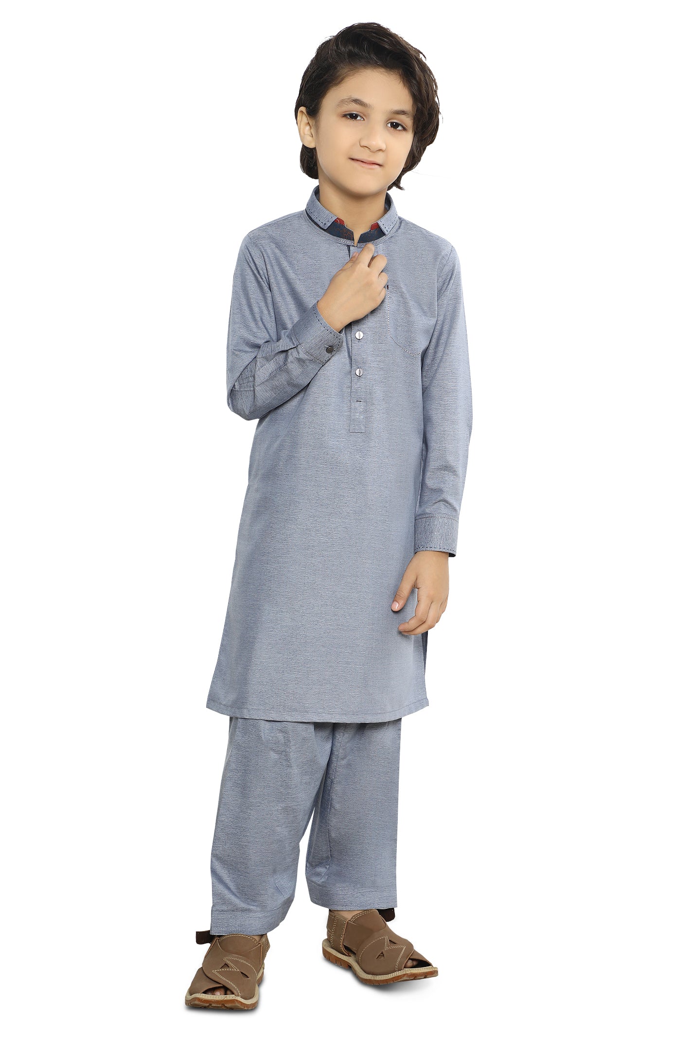 Boys Shalwar Suit SKU: KBH-0155-BLUE - Diners