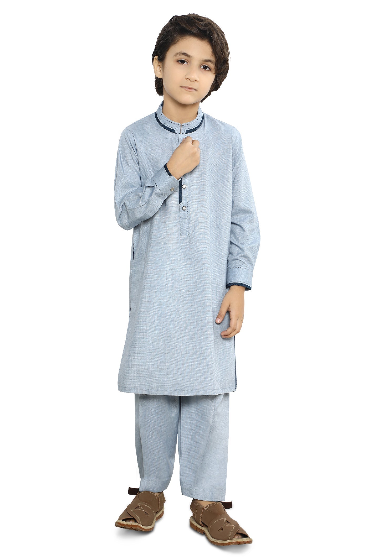 Boys Shalwar Suit SKU: KBH-0160-BLUE - Diners