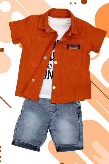 Boys Combos SKU: KBJ-0041-ORANGE - Diners